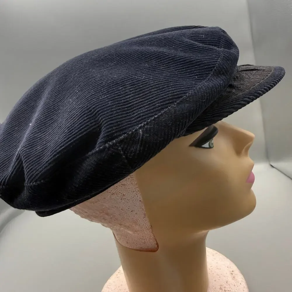 Vintage Aegean Greek Fisherman’s Cap Braided Hat Dark Blue Cotton 7 5/8 Greece